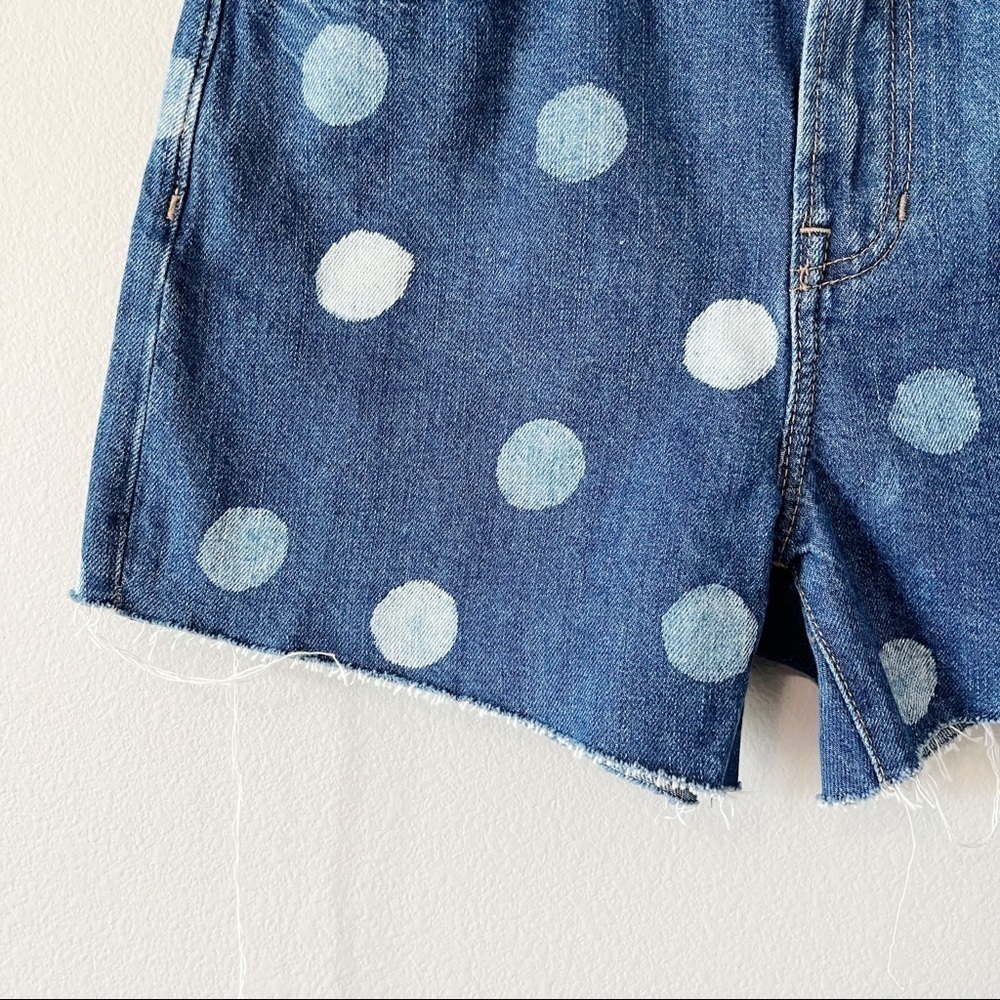 Madewell NWT The Perfect Vintage Jean Short: Polka Dot Edition Size 26 Highrise - Picture 8 of 16